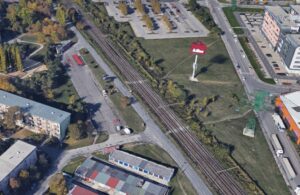 TIOP Ružinov. smyčka autobusu linky 39 a plánovaný přestupní bod na vlaky