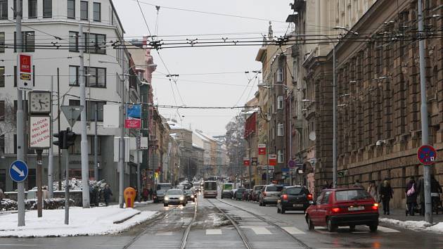 pohled na Veveří od Žerotinova náměstí