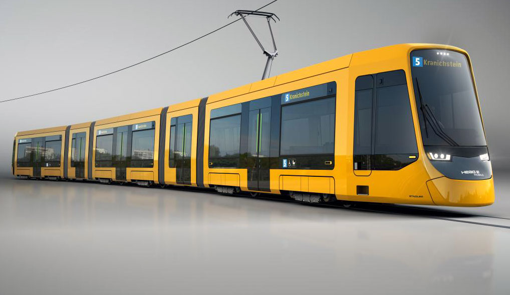 Vizualizace tramvaje Stadler ST15 pro HEAG mobilo Darmstadt. / Zdroj: HEAG mobilo