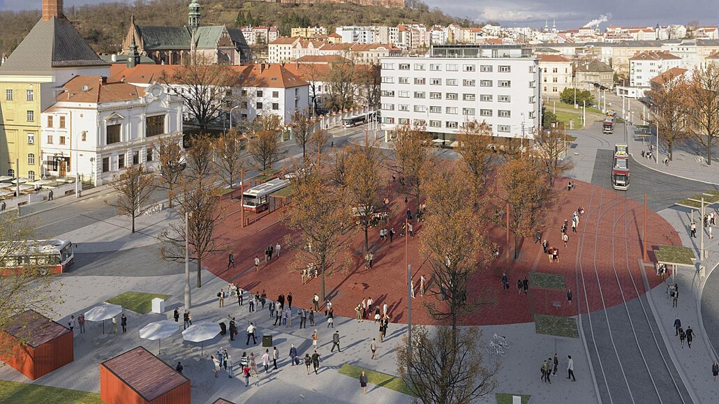 Brno, Mendlovo náměstí. Vizualizace podoby po přestavbě a jeho rekonstrukci