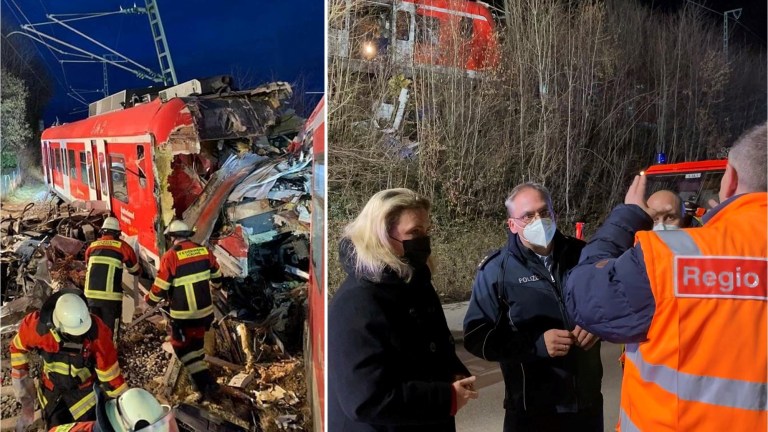 Bavorská ministryně dopravy Kerstin Schreyerová na místě nehody | Foto: StMB