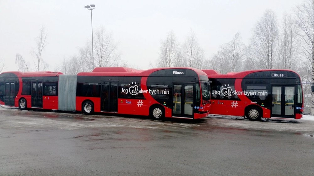 elektrobusy pro Oslo. Celkem bude dodáno 63 vozů od BYD. foto: BYD