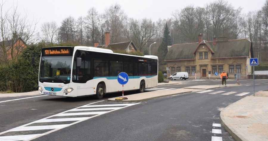 Oprava silnice Kokonín - Pulečný, foto Liberecký kraj