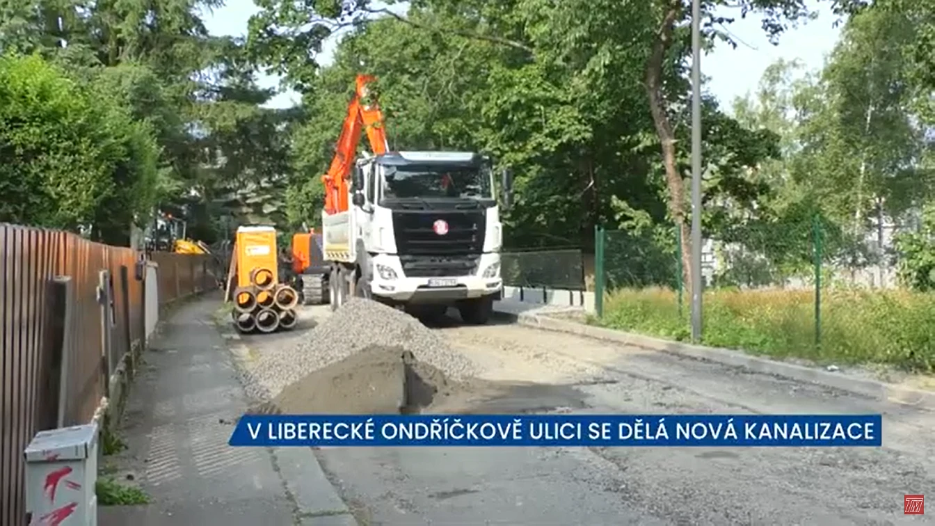 Video: Ondříčkova ulice v Liberci je obousměrně kompletně uzavřená