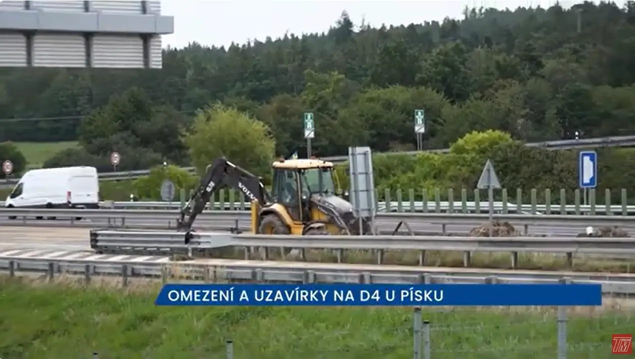 Dálnice D4 je mezi km 78 a 85 průjezdná s omezením a EXIT 84 na Plzeň a Strakonice je uzavřen