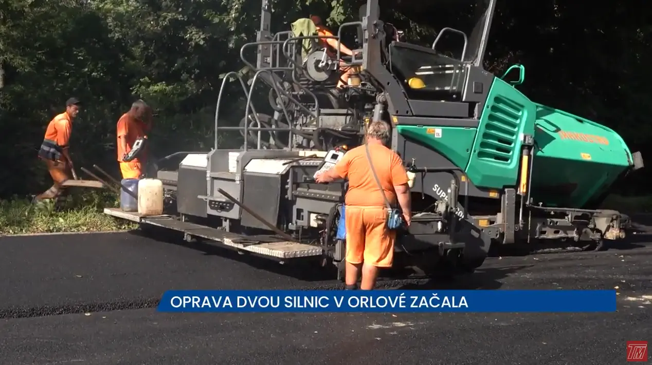 Probíhají opravy silnic na ulicích v Orlové, na etapy bude hotovo do konce listopadu