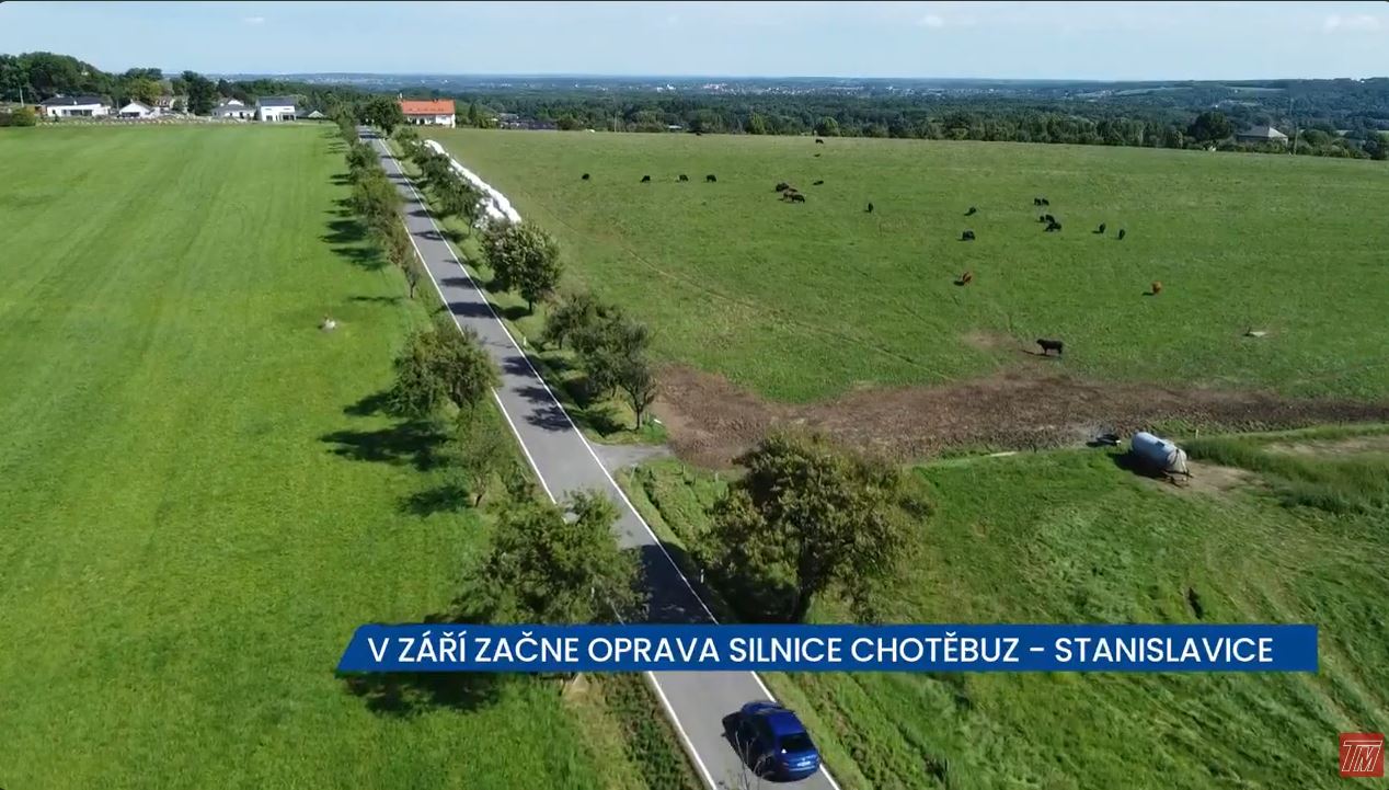 Začíná 2. etapa opravy silnice Chotěbuz-Stanislavice, uzavírky začnou 11. září
