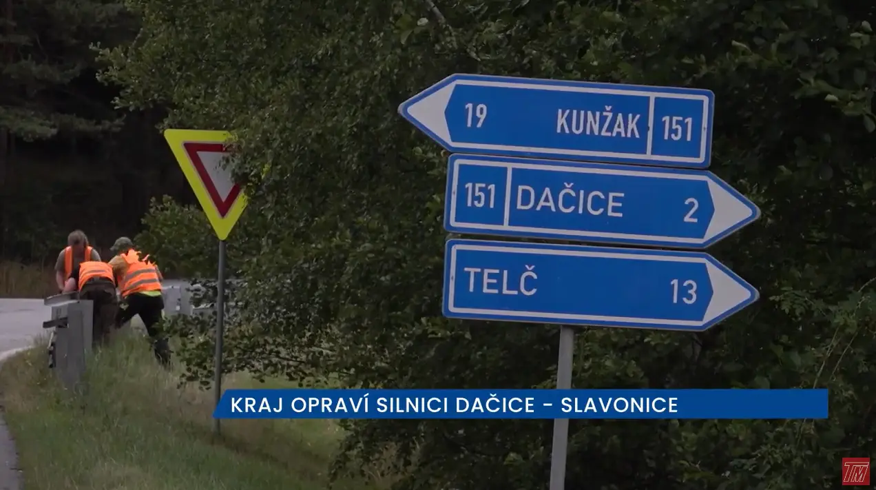 Začala rekonstrukce silnice z Dačic do Slavonic na Jindřichohradecku