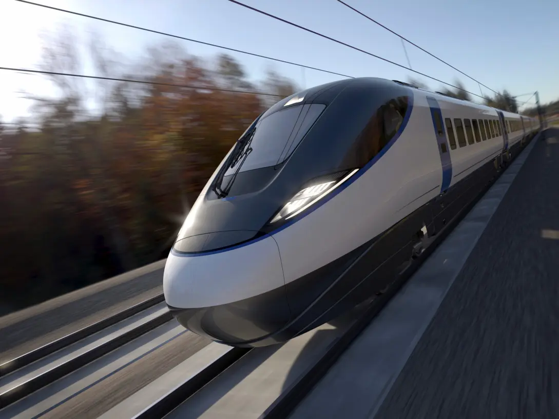 Návrh podoby vlaku HS2, který má postavit společnost Alstom-Hitachi Rail JV © Hitachi Rail