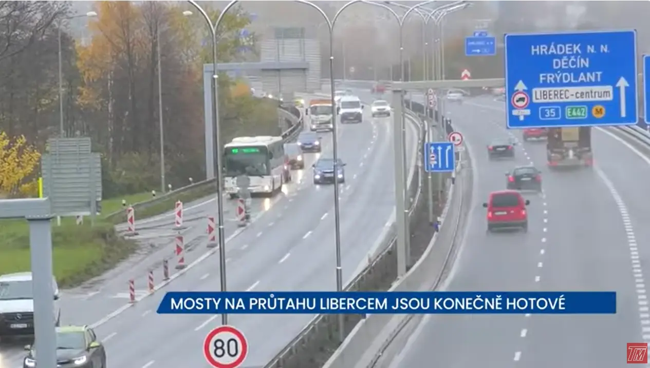 Video: Mosty na průtahu Libercem jsou po dvou letech opravené, skončila omezení.
