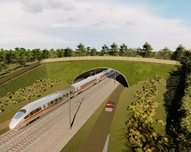Délka stavební smlouvy se pohybuje mezi 40-48 měsíci v závislosti na úseku Vizualizace © Rail Baltica