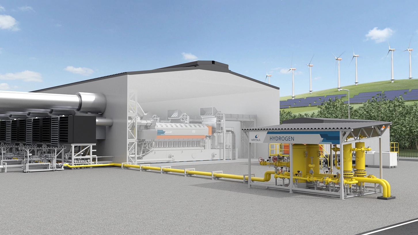 Vodíková elektrárna. Zdroj Wärtsilä