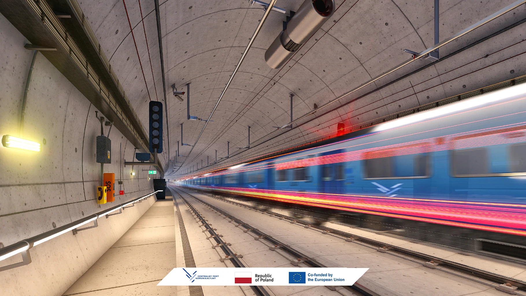 Vysokorychlostní železniční tunel CPK v Lodži © Centralny Port Komunikacyjny