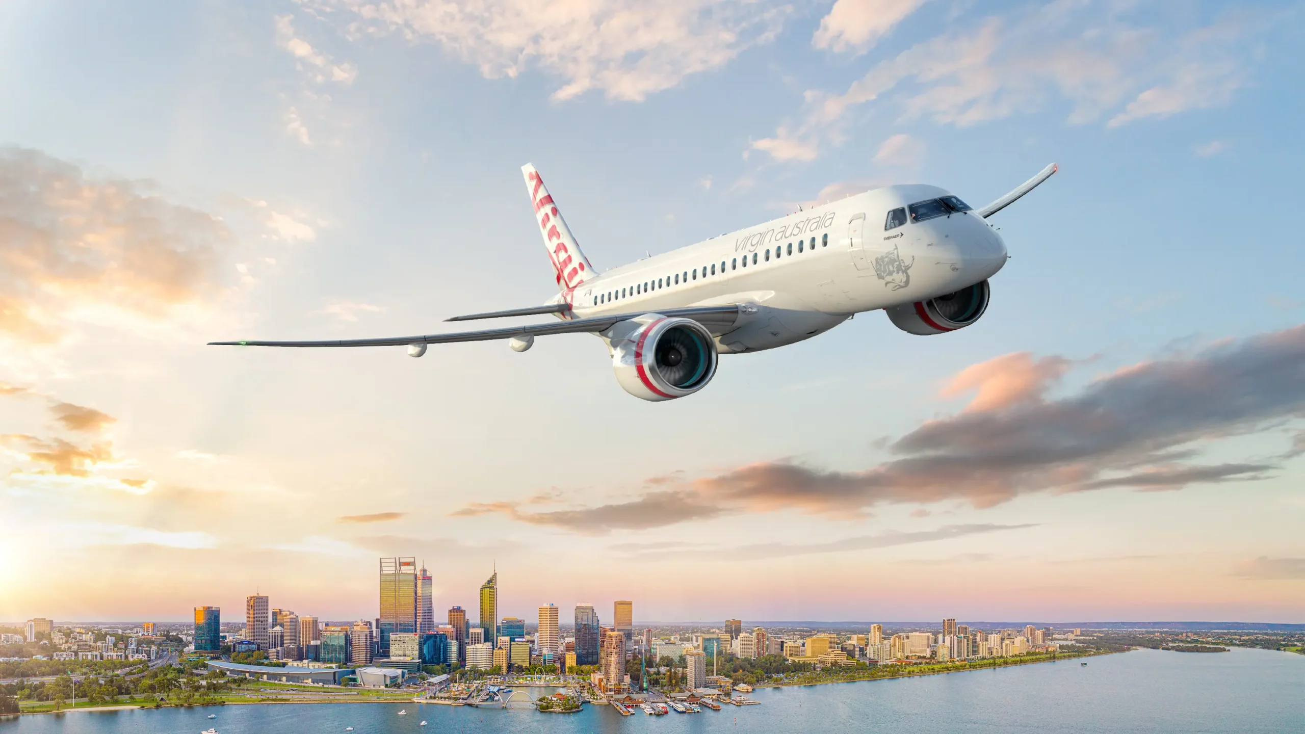 s pohledem na Perth, hlavní město Západní Austrálie © Virgin Atlantic Group
