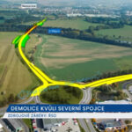 Na trase budoucí severní spojky v Českých Budějovicích probíhá demolice domů a firemních objektů