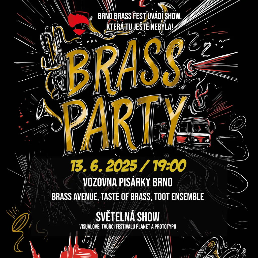 Přijďte na první Brass Párty přímo ve vozovně Pisárky Brněnského dopravního podniku