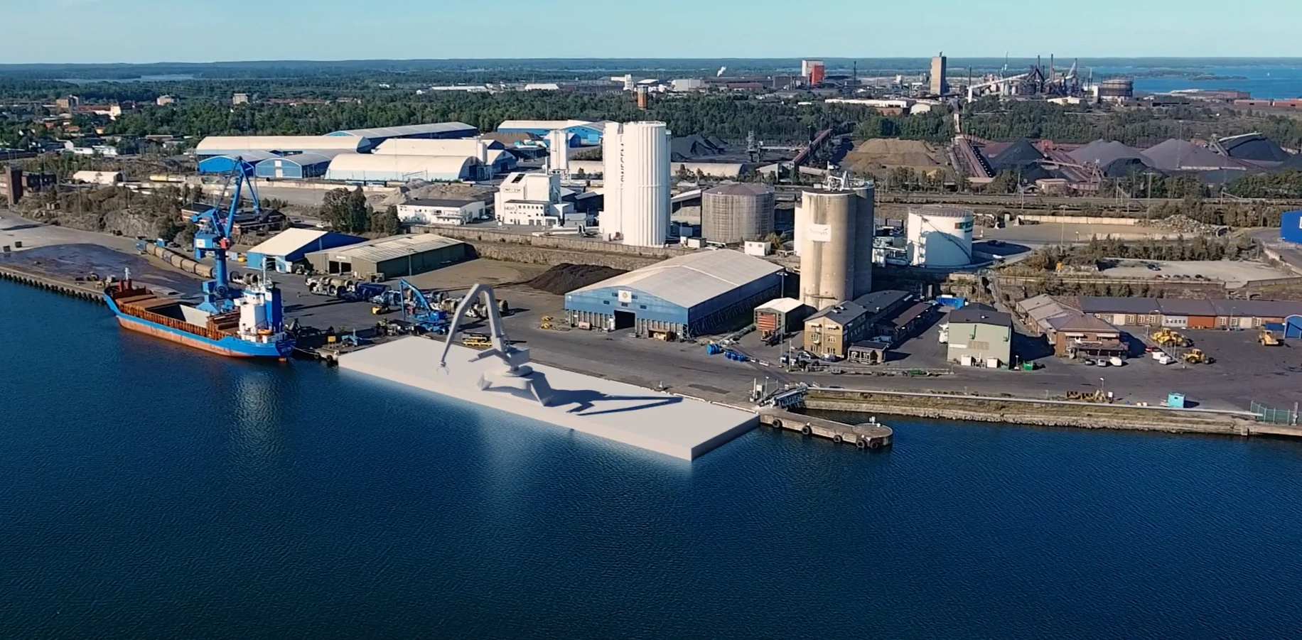 Rozšíření mola 8 Oxelösunds Hamn AB © Peab