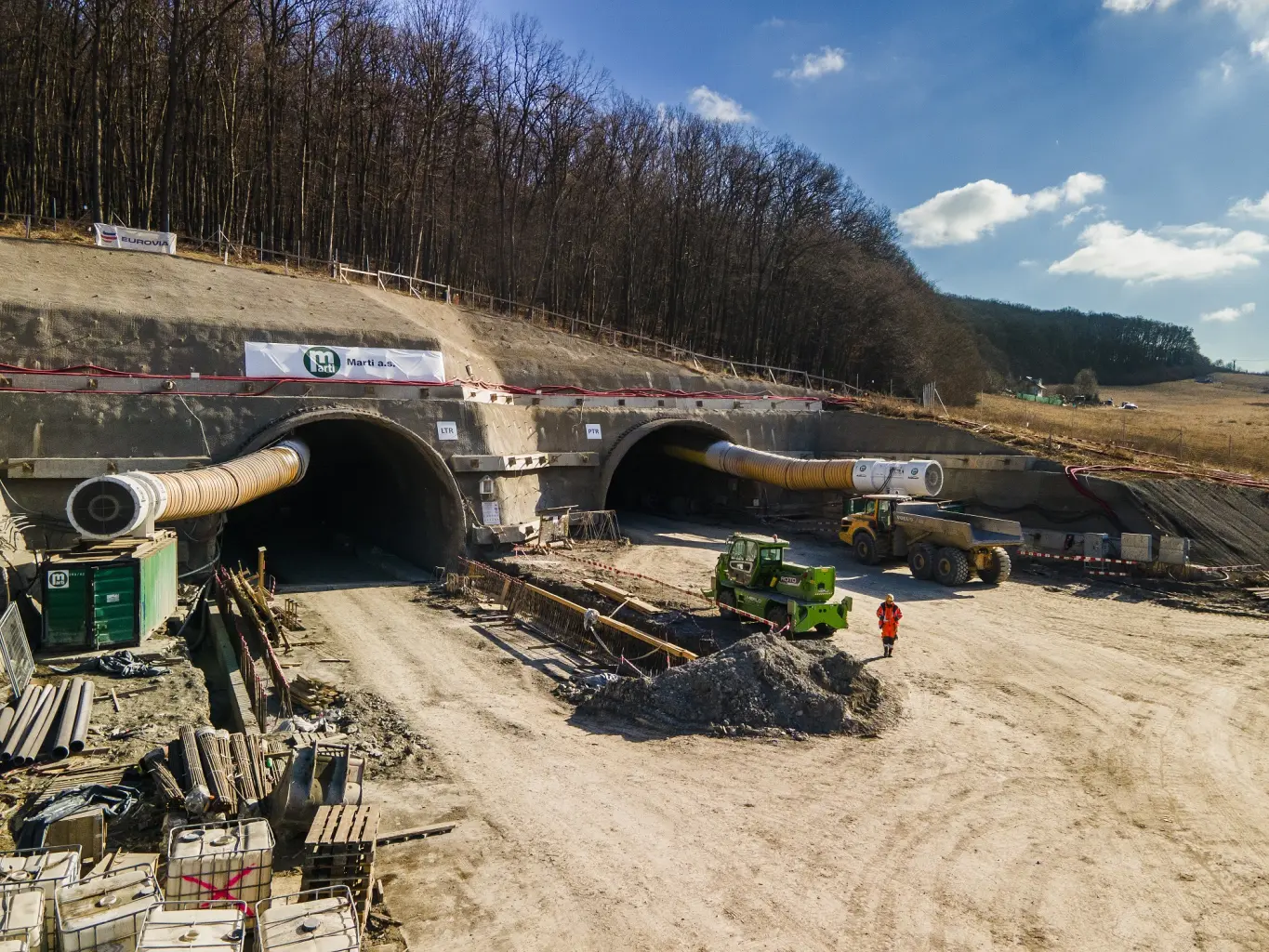 stavba tunelu Okruhliak © Národná diaľnična spoločnost