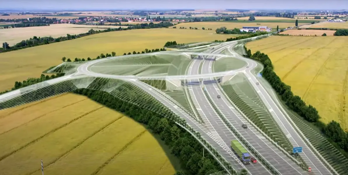 vizualizace obchvatu Běchovice - Úvaly © Skanska