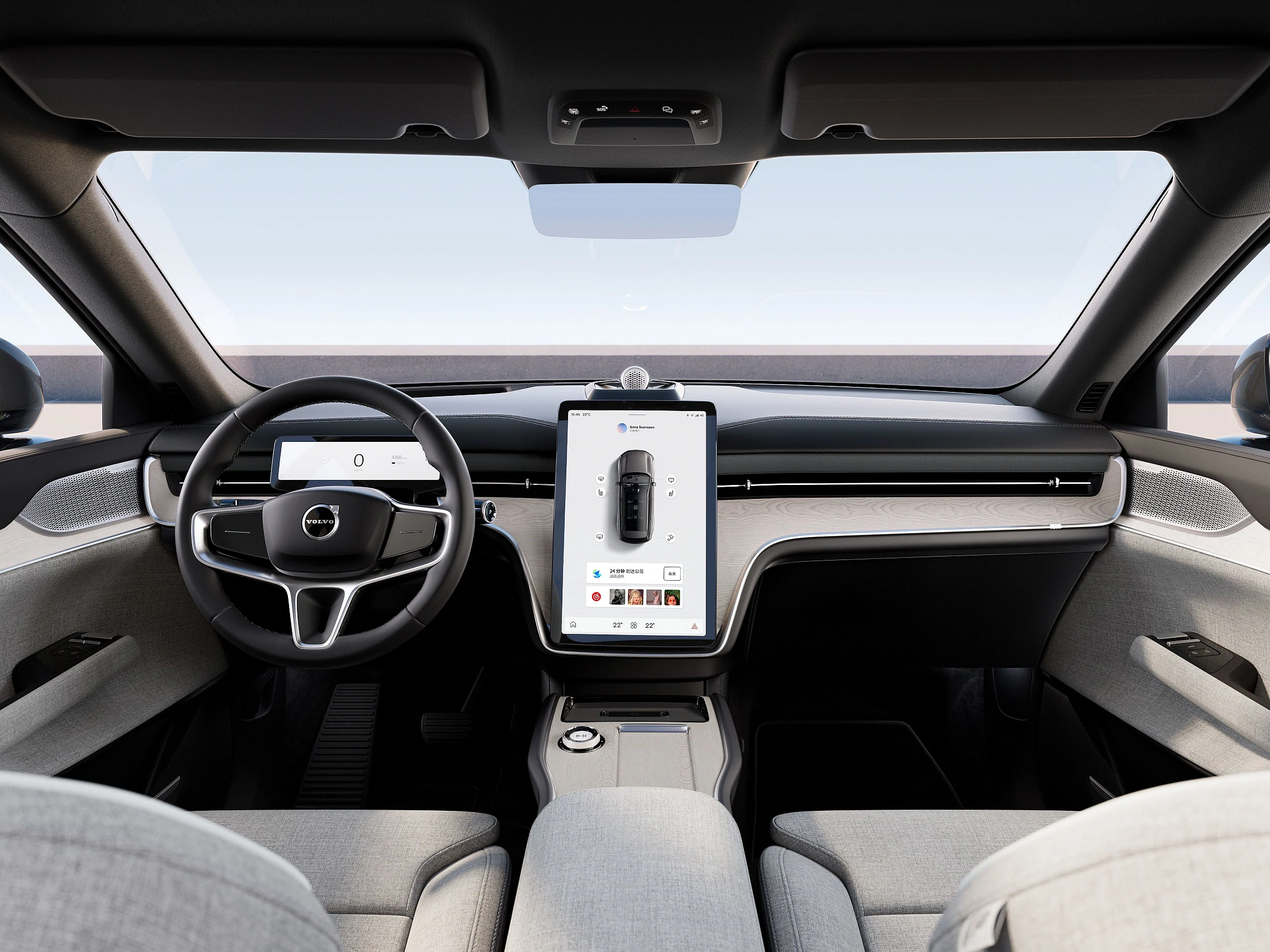palubní deska s ovládáním Volvo EX90 Excellence © AFRY/ Volvo Cars