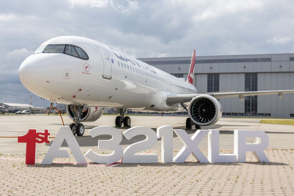 Nejnovější Airbus A321XLR Qantas. Dopravce jich bude mít 28. © Qantas/ Airbus