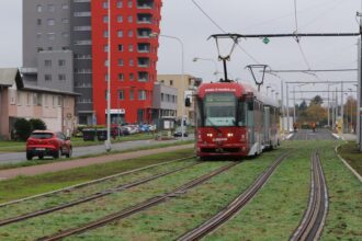 Druhá etapa výstavby tramvajové trati v Olomouci na Nové Sady a Povel © Foto MMOl