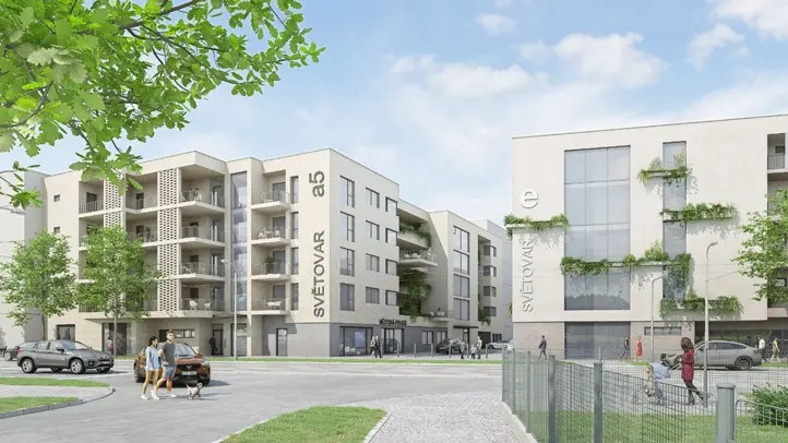 Vizualizace stavby bytového domu © město Plzeň