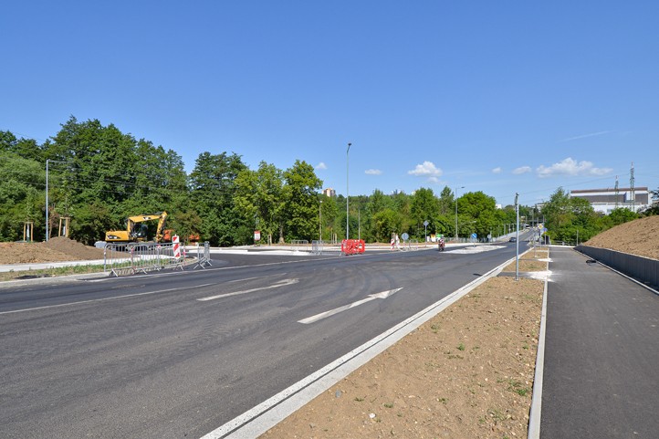 Napojení ulice Za Rybárnou na Zborovskou (fotografie: M. Pecuch)