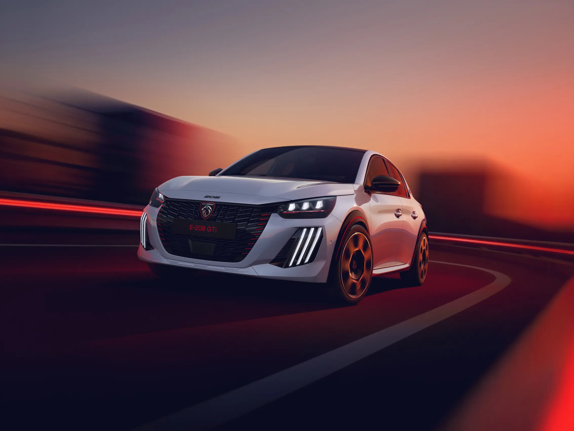 moderní vzhled E-208 GT nezapře své předky Peugeotu