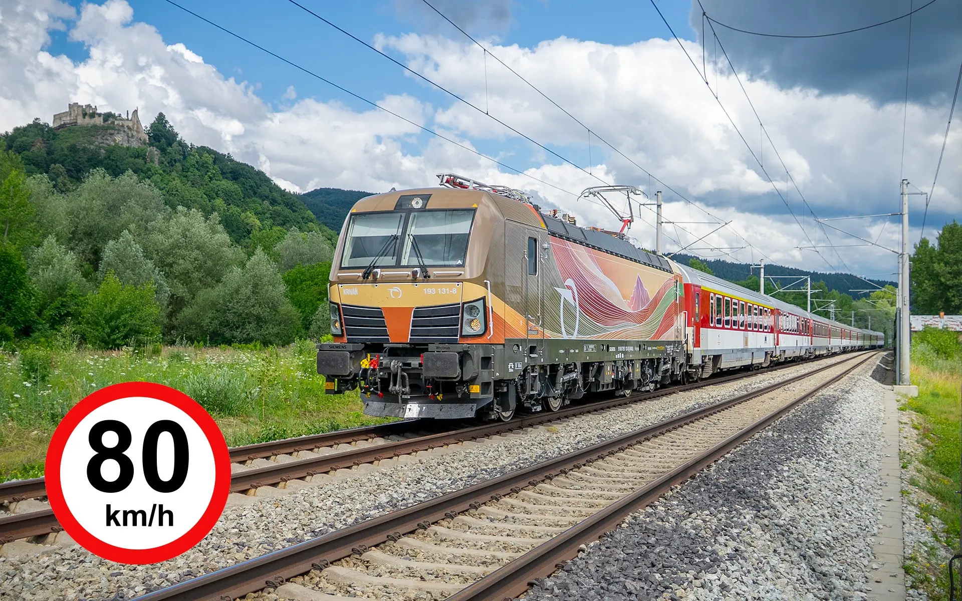 Pro vysoké horka a bezpečnostní opatření ŽSR sníží rychlost na tratích na 80 km hod. zdroj ZSSK