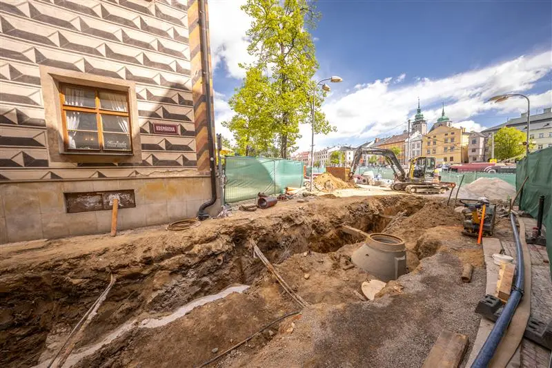 Rekonstrukce Kosmákovy ulice je přípravou na celkovou revitalizaci Masarykova náměstí. Foto město Jihlava