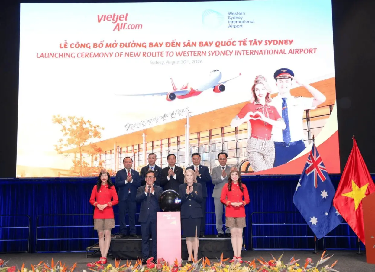 Vietjet oznamuje novou přímou linku na mezinárodní letiště Western Sydney (WSI). Foto Vietjet