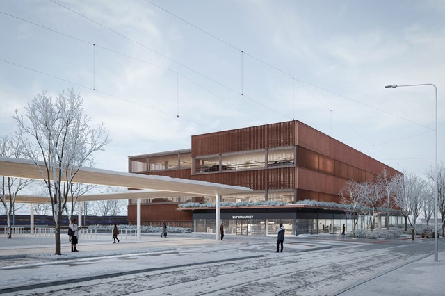 Velkokapacitní parkovací dům P+R u terminálu, vizualizace město Liberec